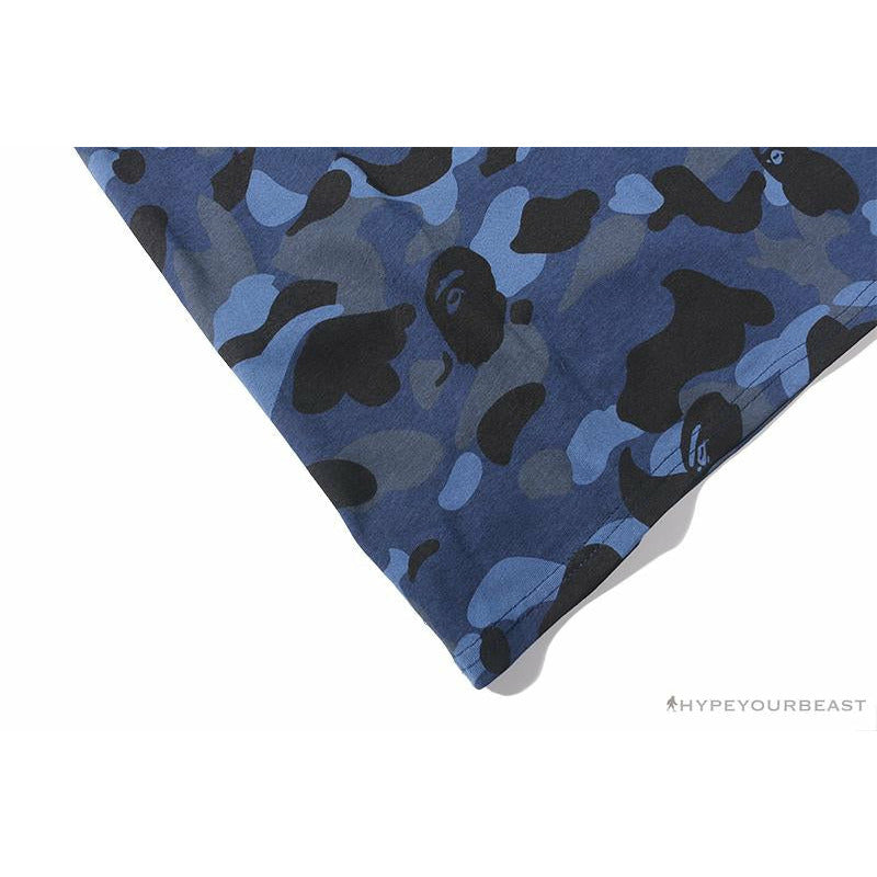 BAPE Camouflage Shark Head Classic Cotton Short Sleeve Tee Shirt 'BLUE'