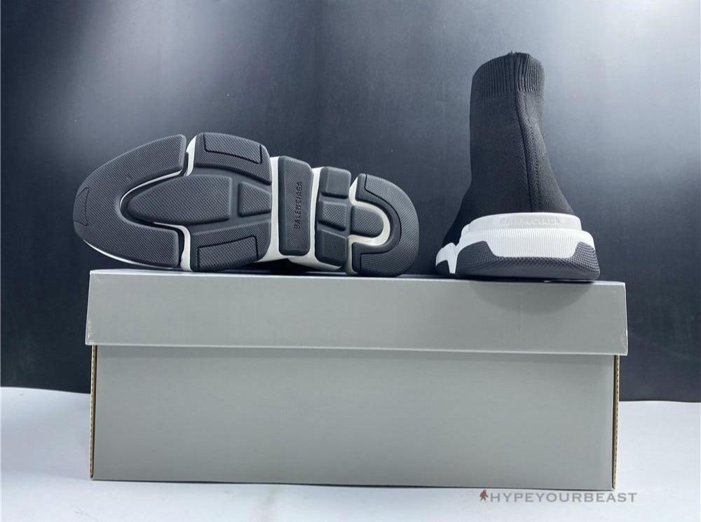 BCG Sock Sneakers Black / White Sole