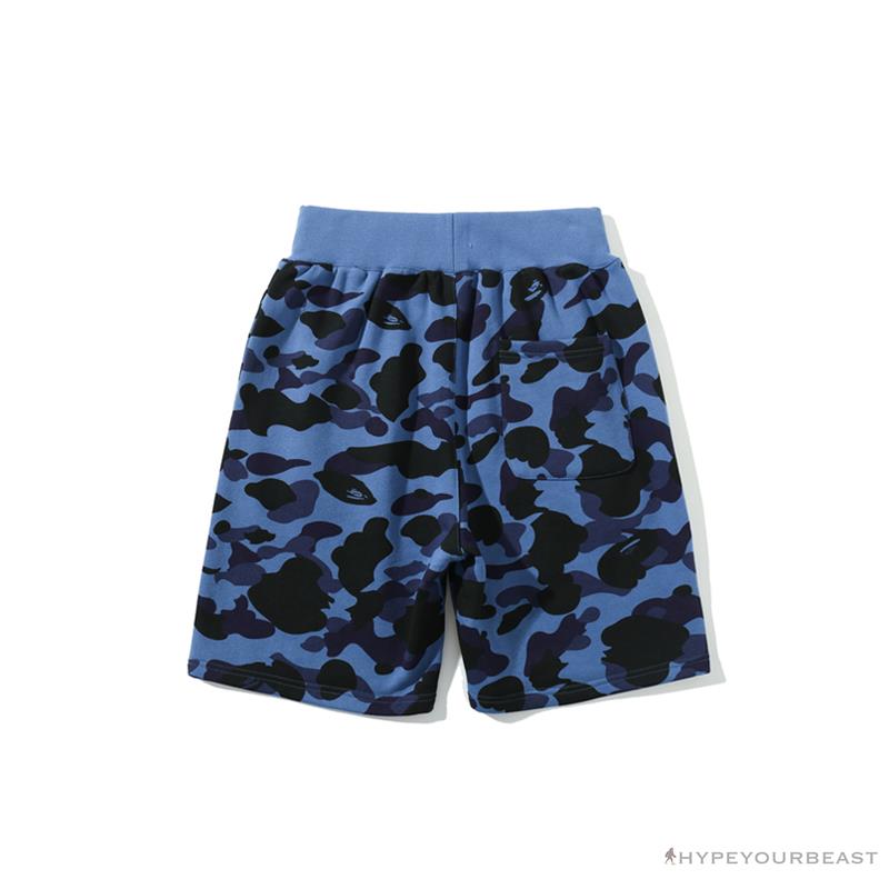BAPE x READYMADE Tiger Head Foam Camouflage Shorts 'BLUE'