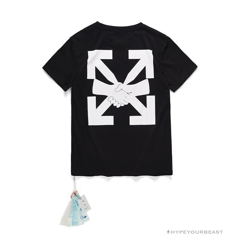 OFF-WHITE Hand Shake Tee Shirt 'BLACK'