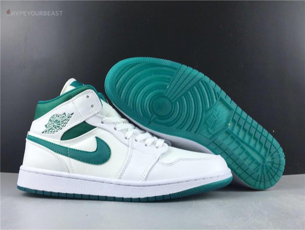 Air Jordan 1 Mid White Mystic Green