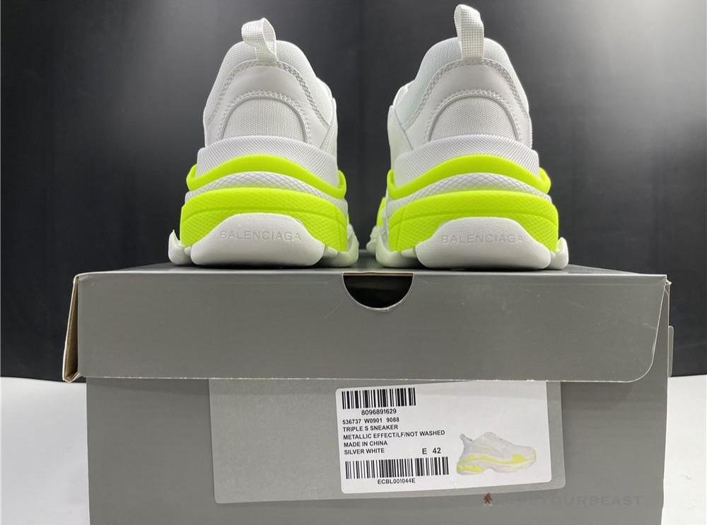 BCG Triple S White Neon Yellow
