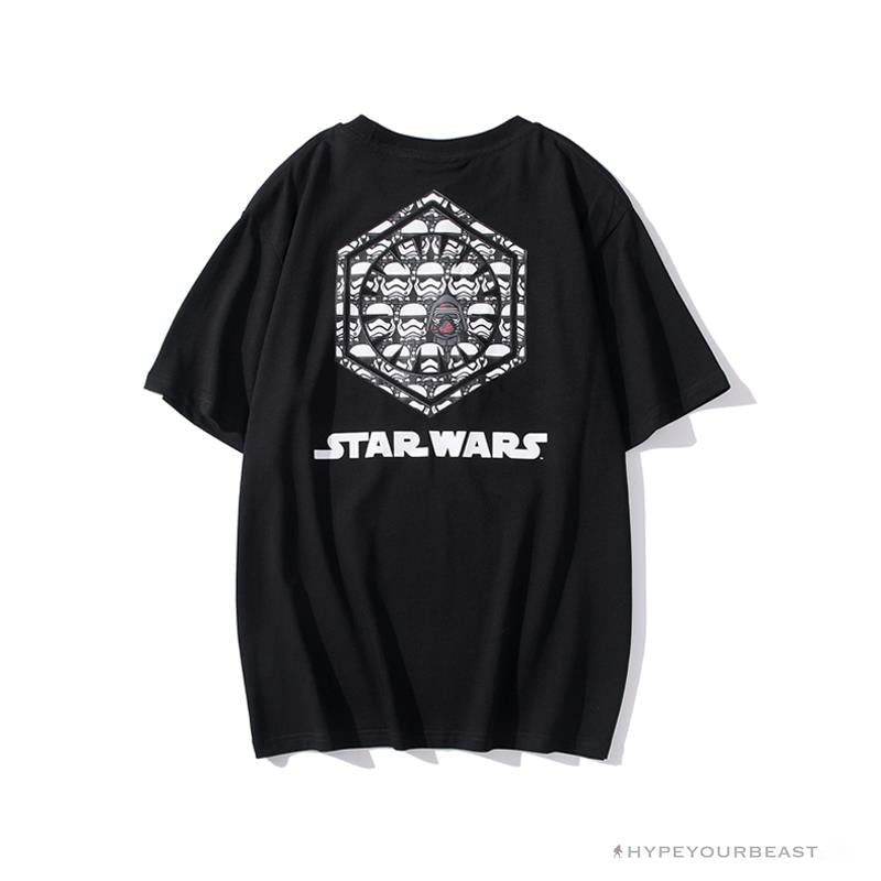 BAPE x Star Wars Collaboration Black Warrior Tee Shirt 'BLACK'