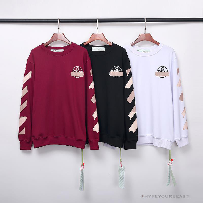 OFF-WHITE Rubber Strip Arrow Long Sleeve Shirt 'WHITE'