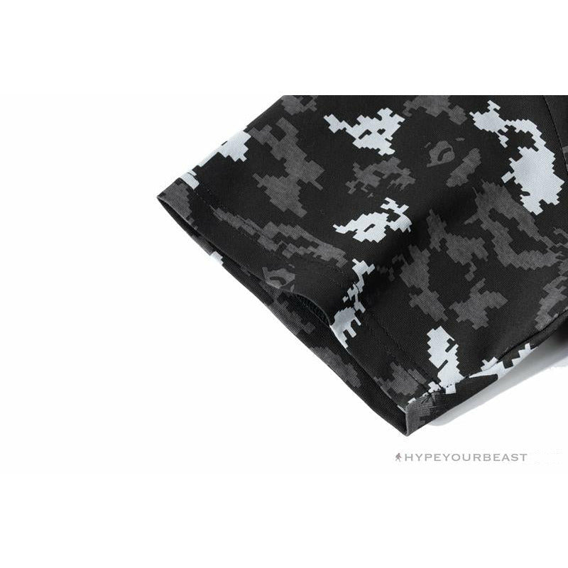 BAPE Digital Pixel Camouflage Tee Shirt 'BLACK'