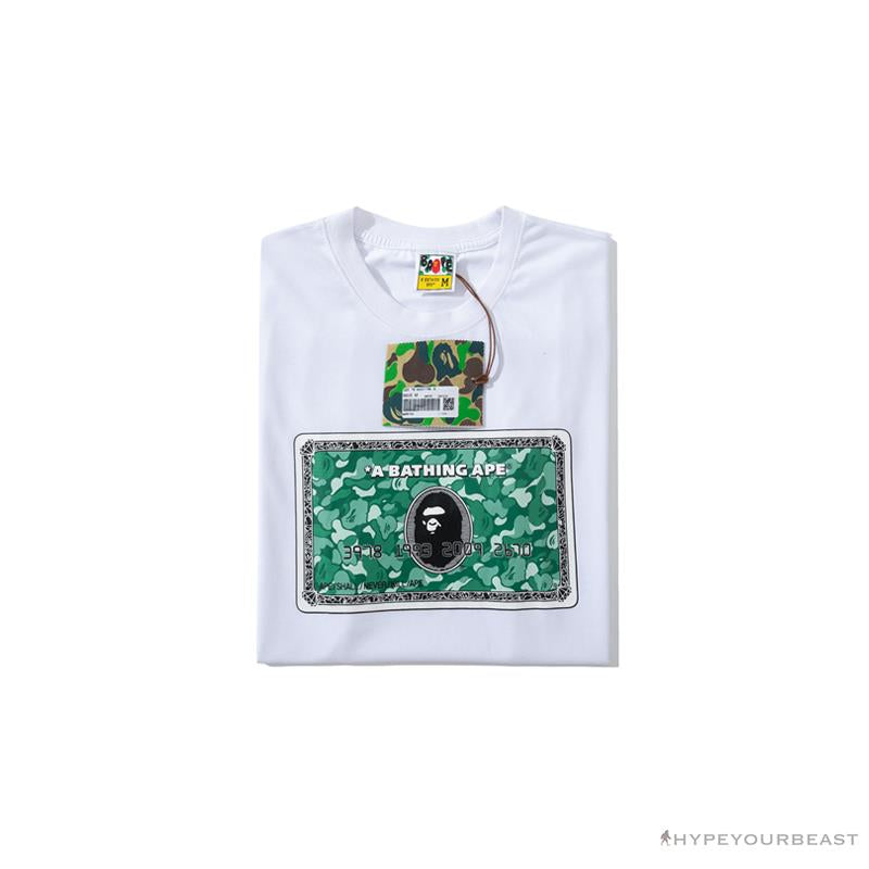 BAPE Spoof Dollar Bill Tee Shirt 'WHITE'