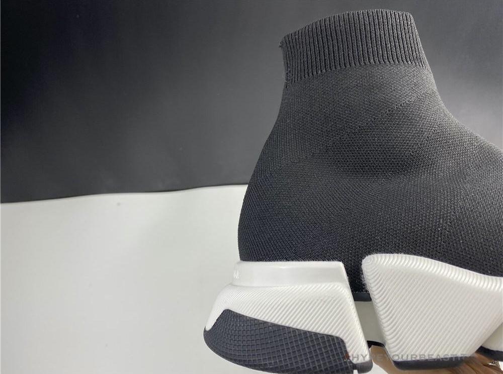 BCG Sock Sneakers Black / White Sole