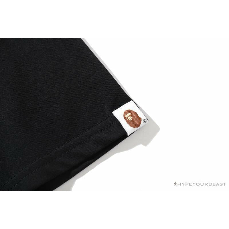 BAPE Violent Bear Color Stitching Tee Shirt 'BLACK'