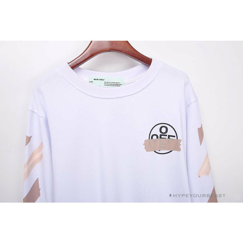 OFF-WHITE Rubber Strip Arrow Long Sleeve Shirt 'WHITE'