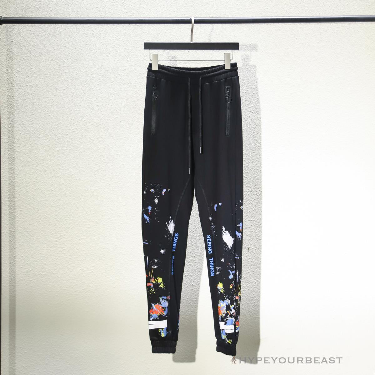 OFF-WHITE Pants Black Paint