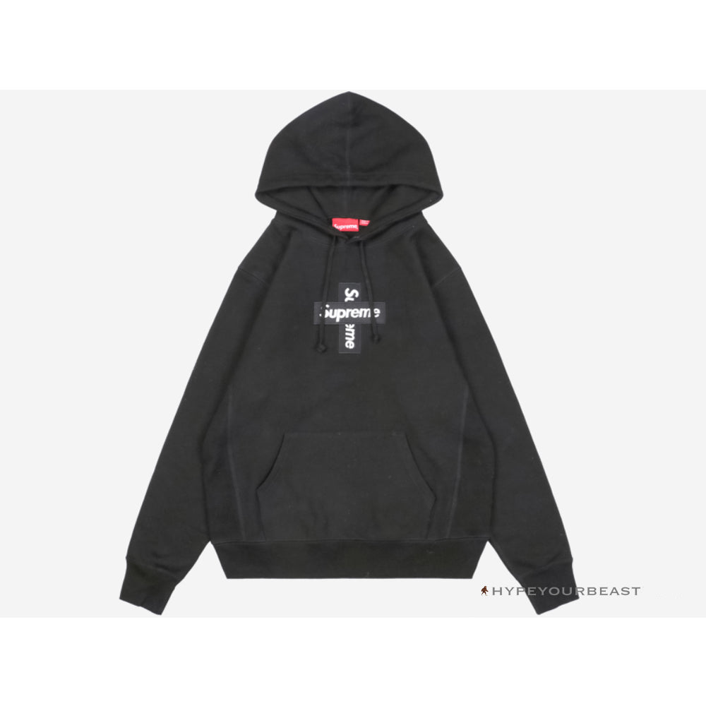 Supreme Cross Box Logo hoodie Black