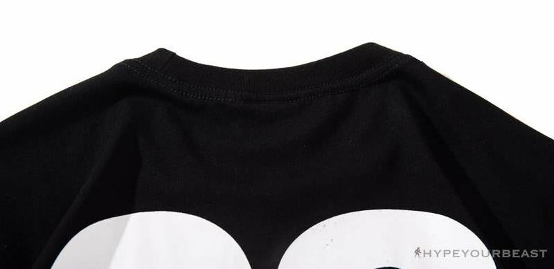 BAPE Ape Man Head 28th Anniversary Camouflage Color Block Tee 'BLACK'