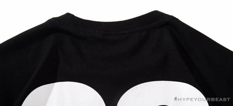 BAPE Ape Man Head 28th Anniversary Camouflage Color Block Tee Shirt 'BLACK'