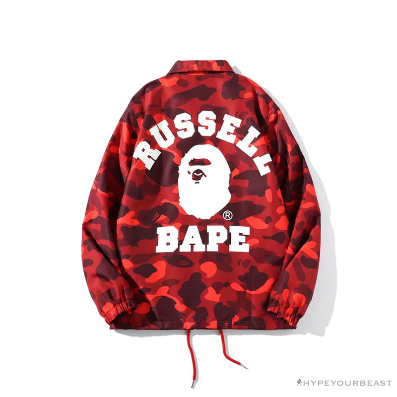 BAPE x RUSSELL ATHLETIC Drawstring Camouflage 'RED'