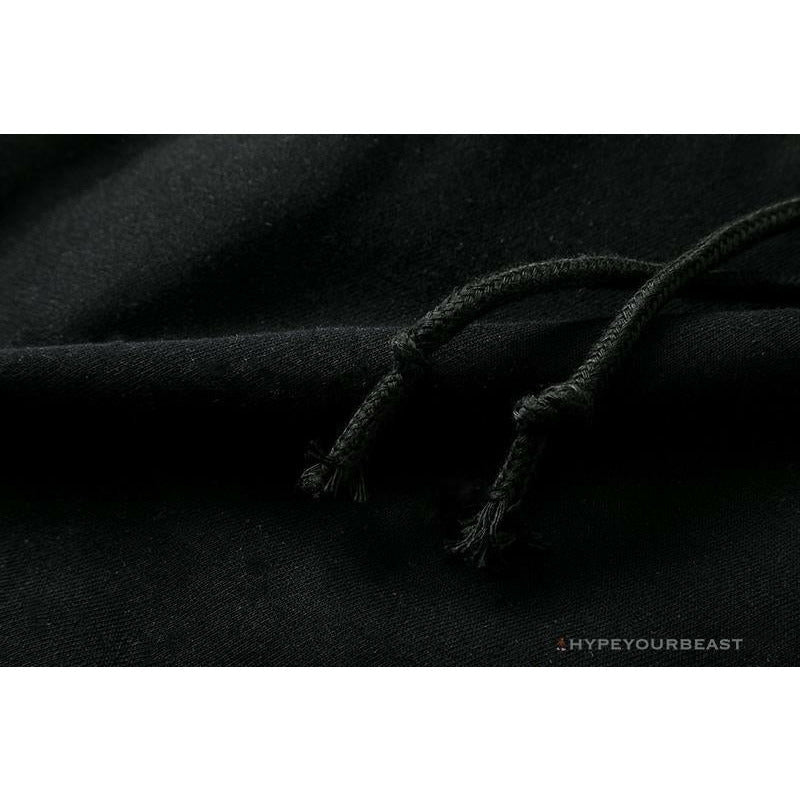 BAPE Classic Ape Head Embroidered Standard Cotton Terry Pants 'BLACK'