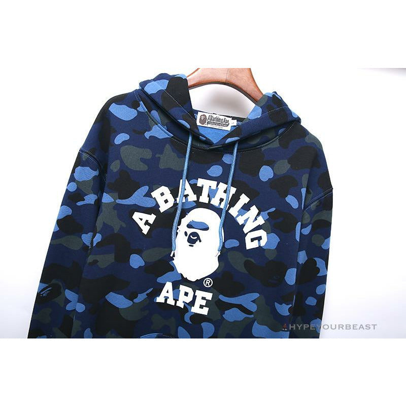 BAPE x Bathing Ape Head Camouflage Hoodie 'BLUE'