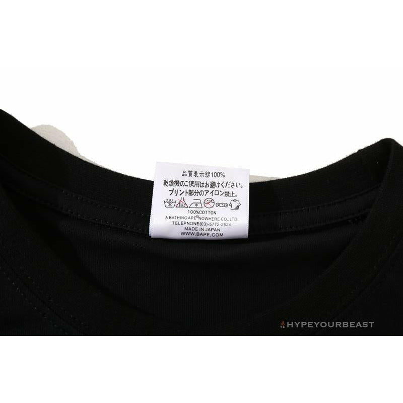 BAPE Camouflage Three-Color Question Mark Tee Shirt 'BLACK'