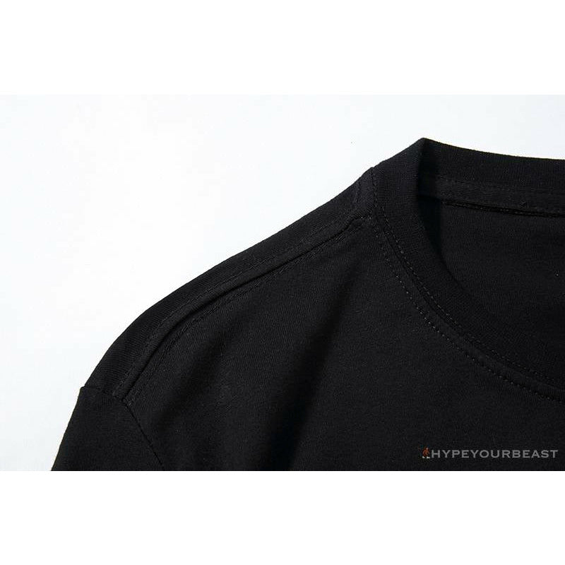 BAPE Tiger Pattern Camouflage Ape Initials Tee Shirt 'BLACK'