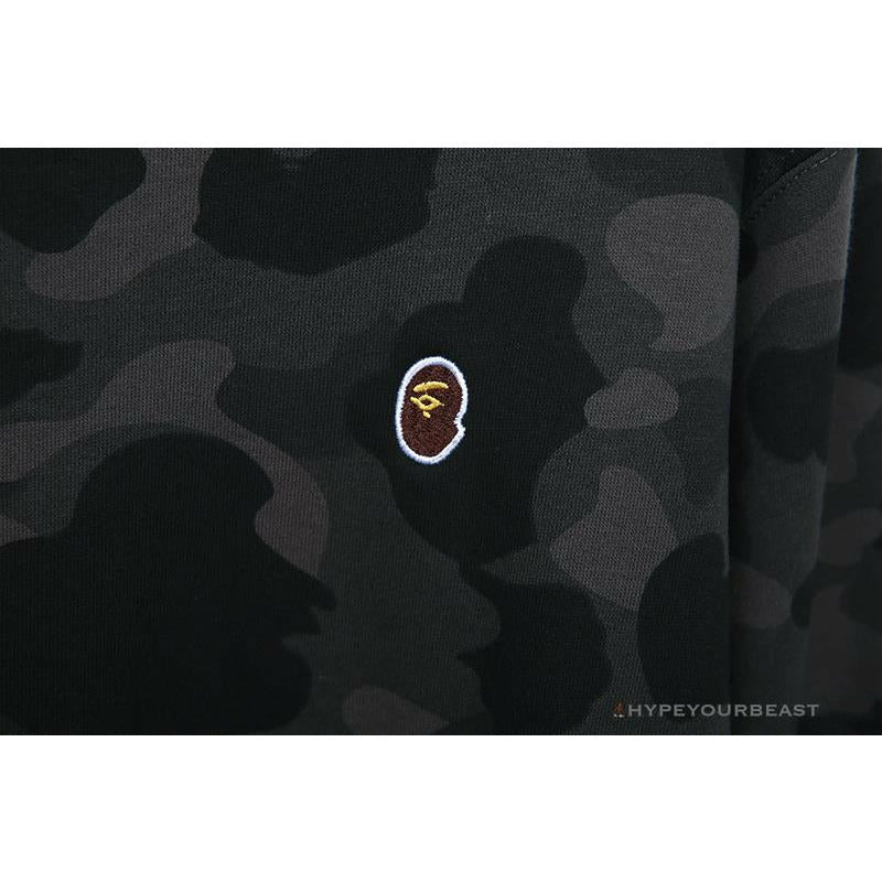 BAPE Classic Ape Head Embroidered Camouflage Long Sleeve Shirt 'GREY'