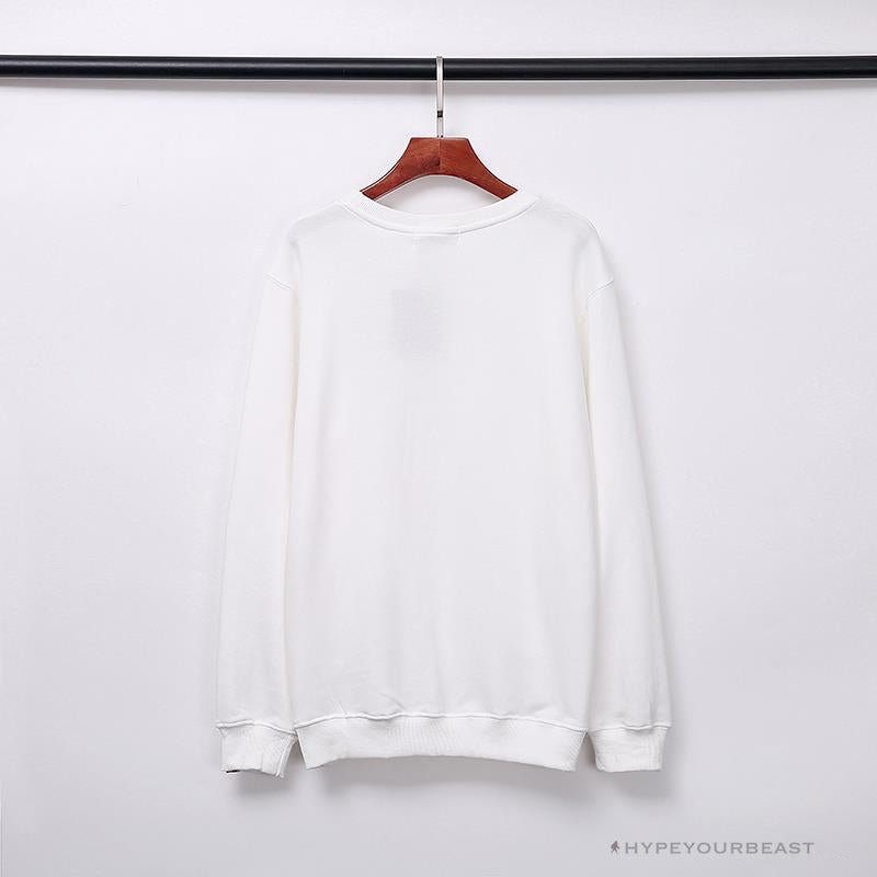 BAPE Classic Ape Head Embroidered Long Sleeve Shirt 'WHITE'