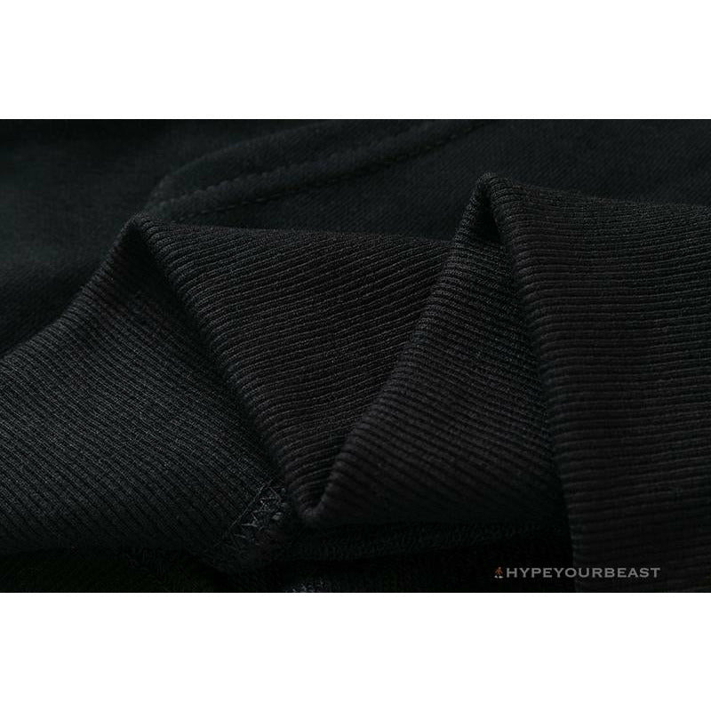 BAPE Classic Ape Head Embroidered Standard Cotton Terry Hoodie 'BLACK'