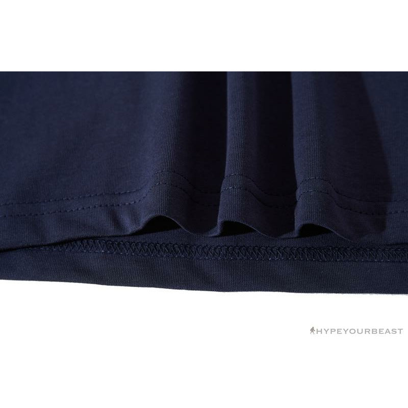 BAPE Japanese Ninja Ape Man Raglan Sleeve Color Block Tee Shirt 'YELLOW'