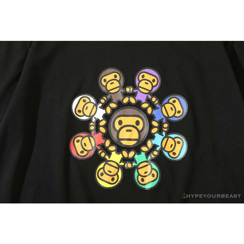 BAPE Baby Milo Ring Colorful Kaleidoscope Tee Shirt 'BLACK'