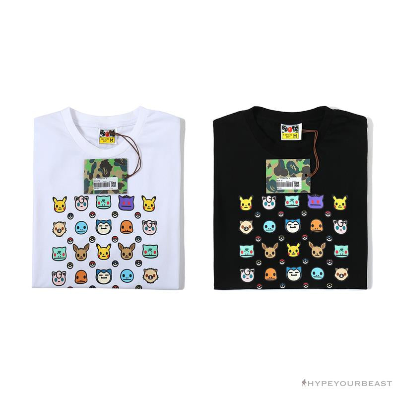 BAPE Baby Milo Pokémon Tee Shirt 'BLACK'