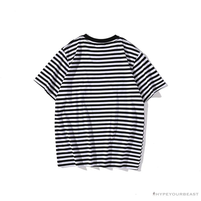 BAPE Baby Milo Rock Bass Player Striped Tee Shirt 'BLACK'