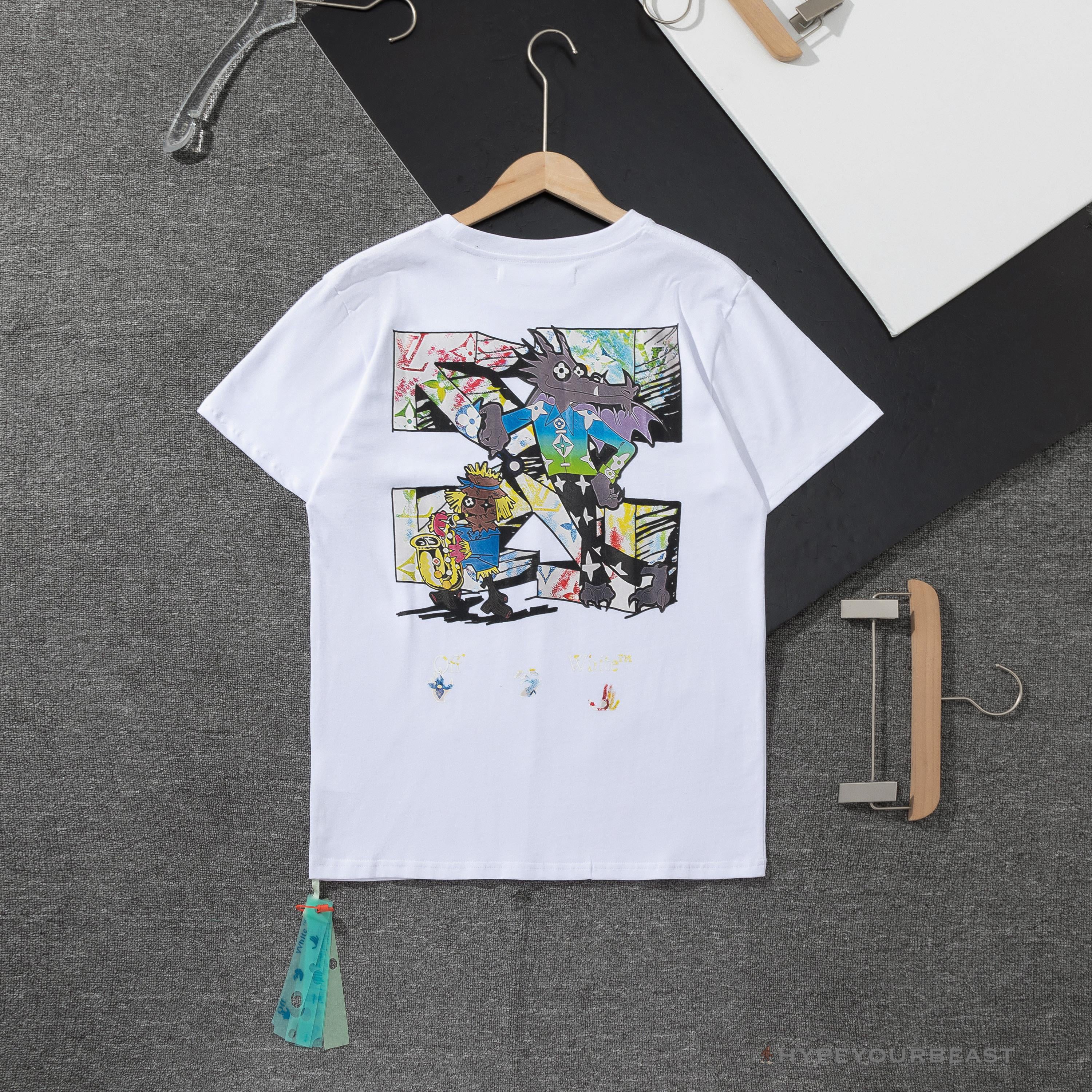 OFF-WHITE LV Pattern Cartoon Series Tee Shirt 'WHITE'