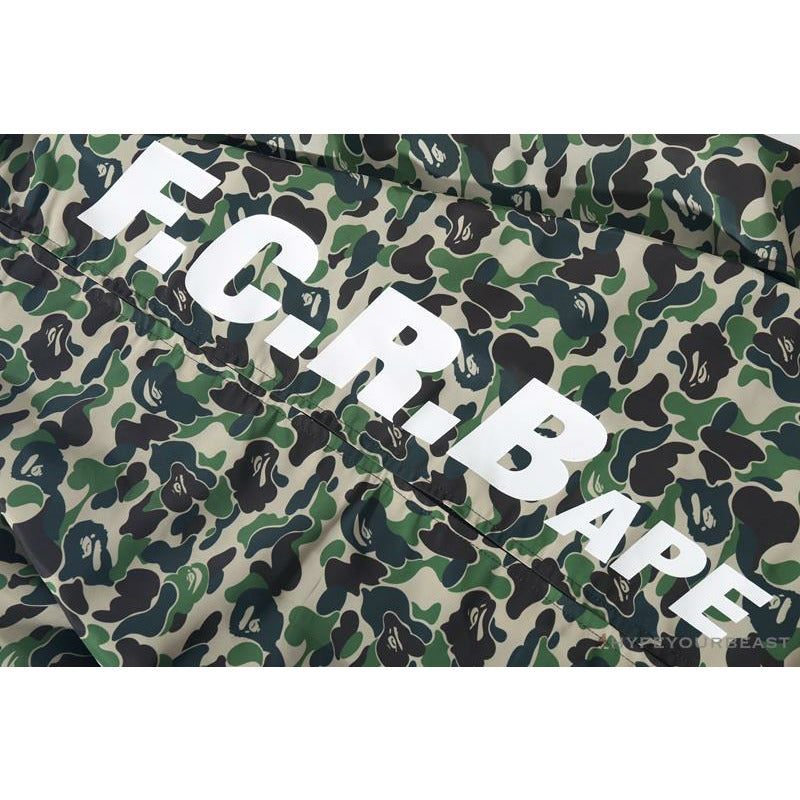 BAPE x FCRB Joint Double Zip Camouflage Hoodie 'GREEN'