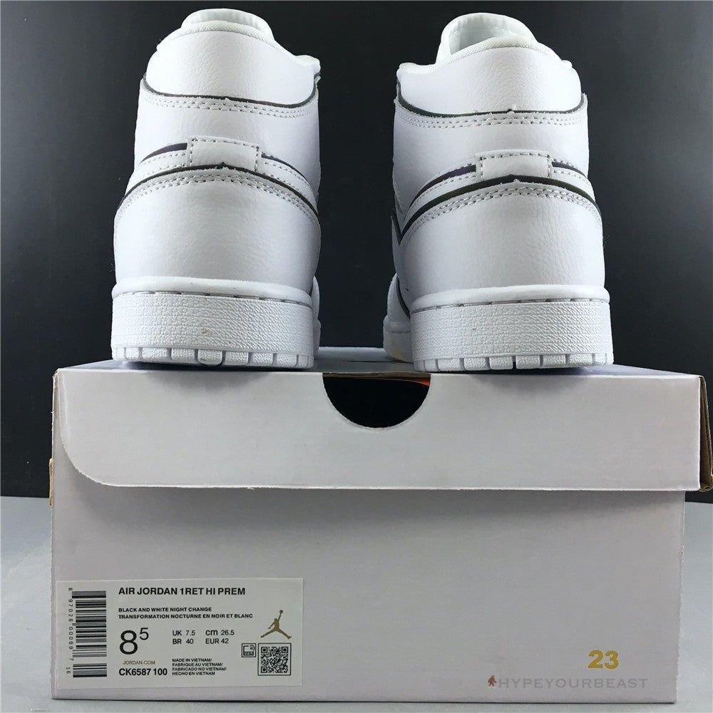 Air Jordan 1 Mid Iridescent Reflective White