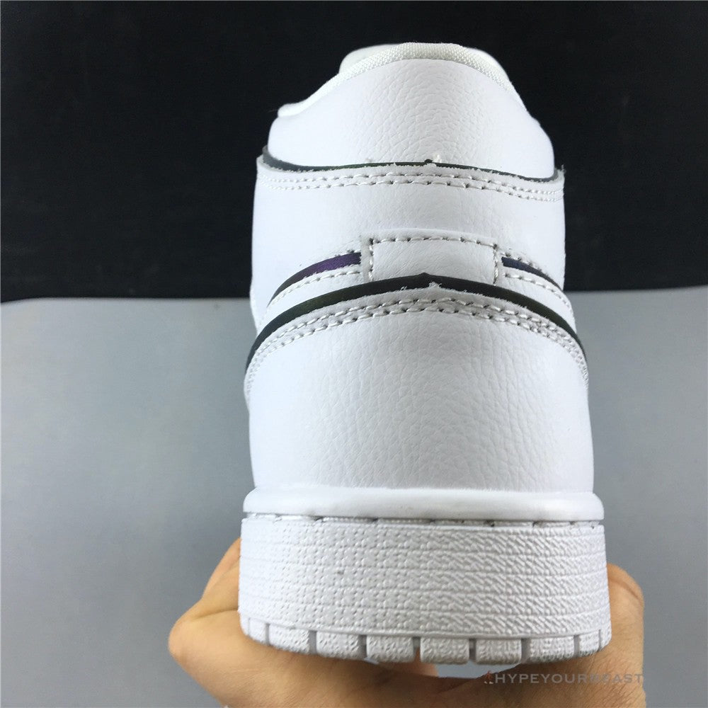 Air Jordan 1 Mid Iridescent Reflective White