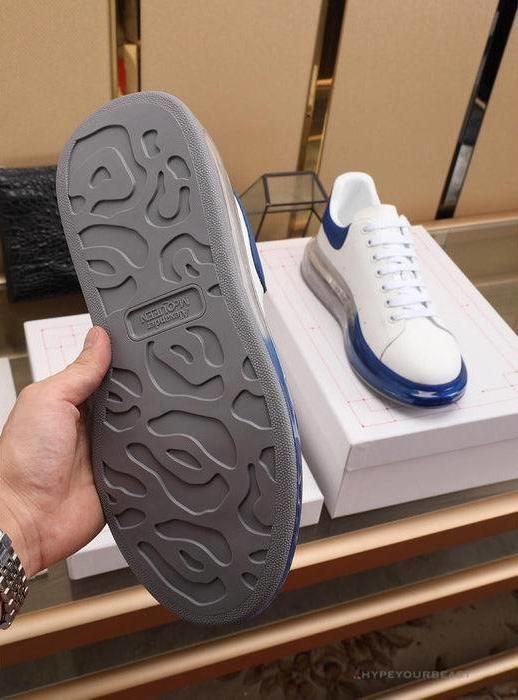 Alexander McQueen White / Blue Rubber Sole Air Platform Sneaker