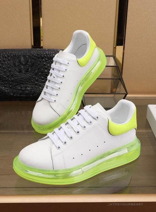 Alexander McQueen White / Neon Green Sole Sneaker