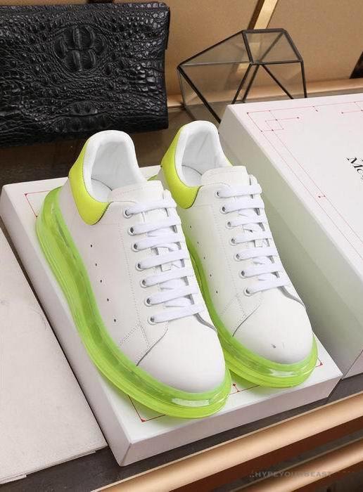 Alexander McQueen White / Neon Green Sole Sneaker