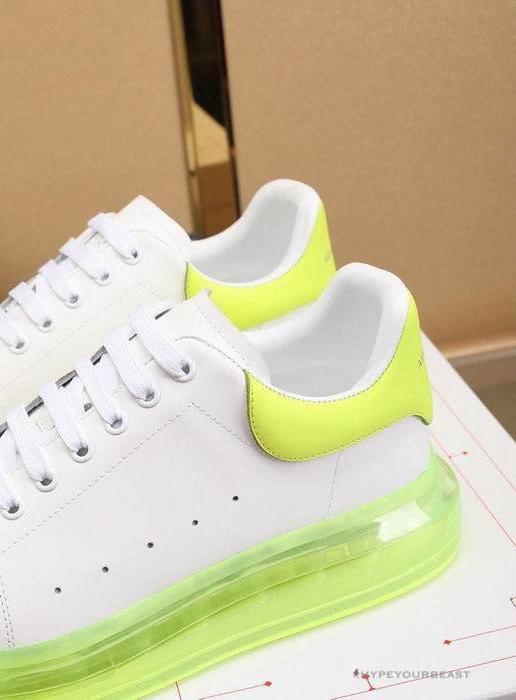 Alexander McQueen White / Neon Green Sole Sneaker