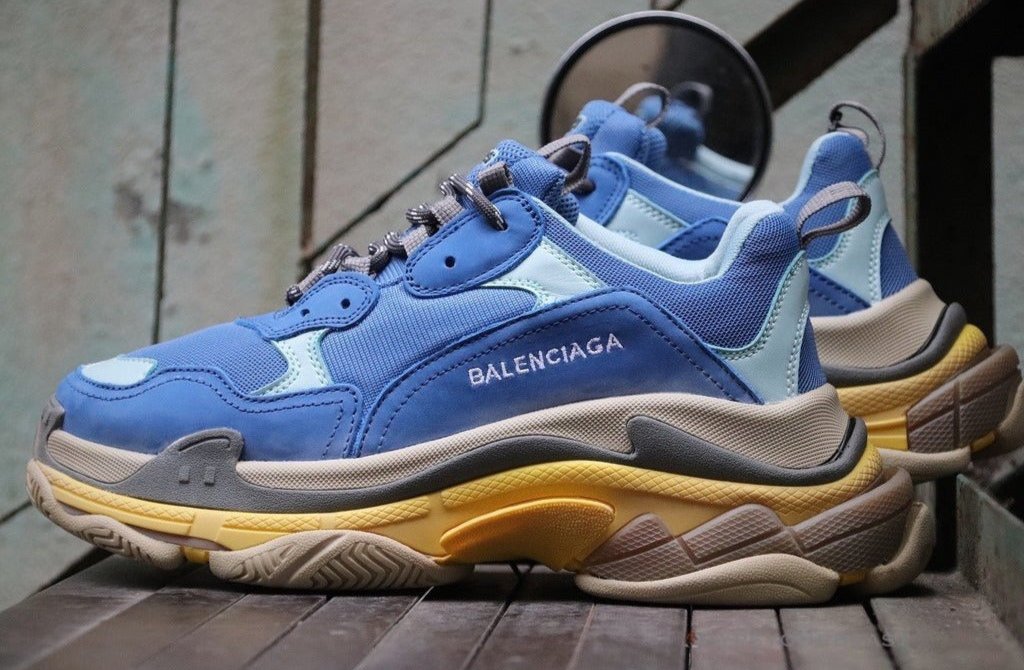 BCG Triple S Sneakers Blue / Yellow