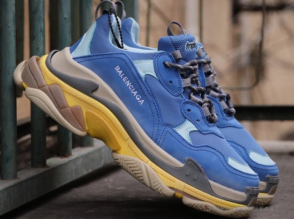 BCG Triple S Sneakers Blue / Yellow