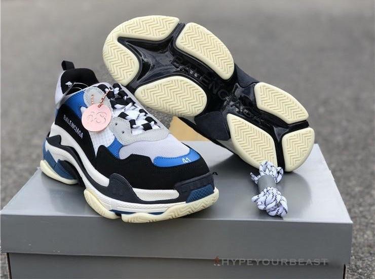 BCG Triple S Sneakers Black / Blue / White