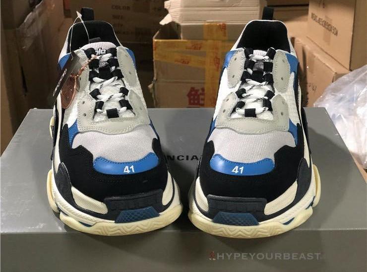 BCG Triple S Sneakers Black / Blue / White