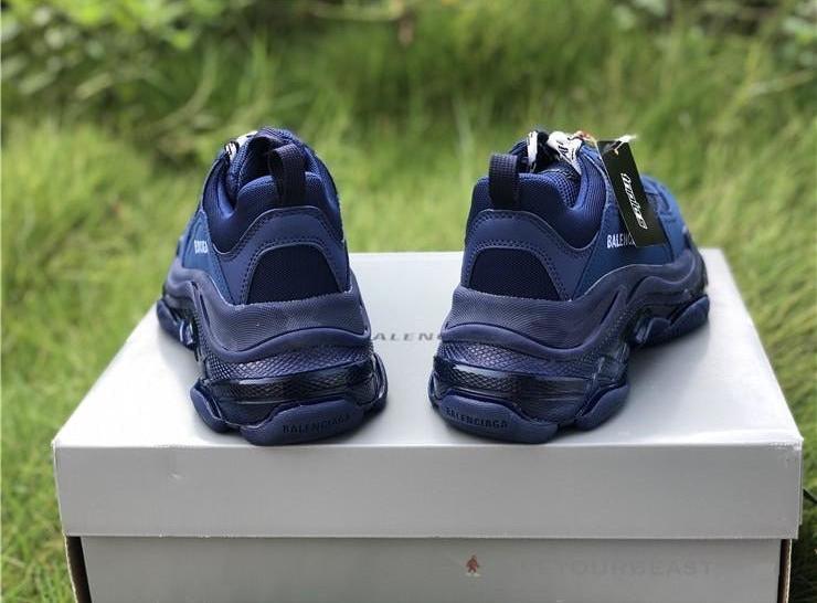 BCG Triple S Clear Sole Navy Blue