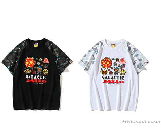 BAPE Baby Milo Galaxy Astronaut Luminous Tee Shirt 'WHITE'