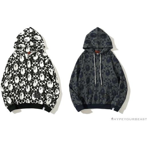 BAPE x COACH Co-Branded Dark-Blue Hoodie