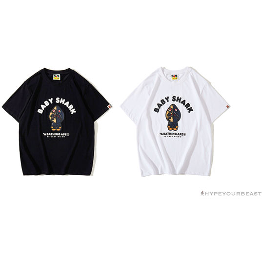 BAPE Baby Shark Blue Shark Tee Shirt 'BLACK'