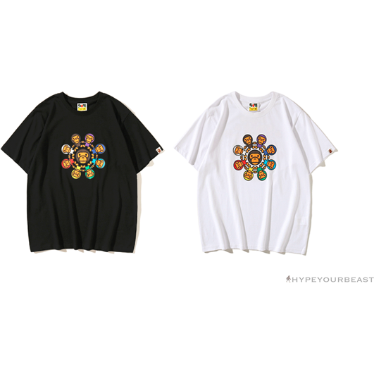 BAPE Baby Milo Ring Colorful Kaleidoscope Tee Shirt 'BLACK'