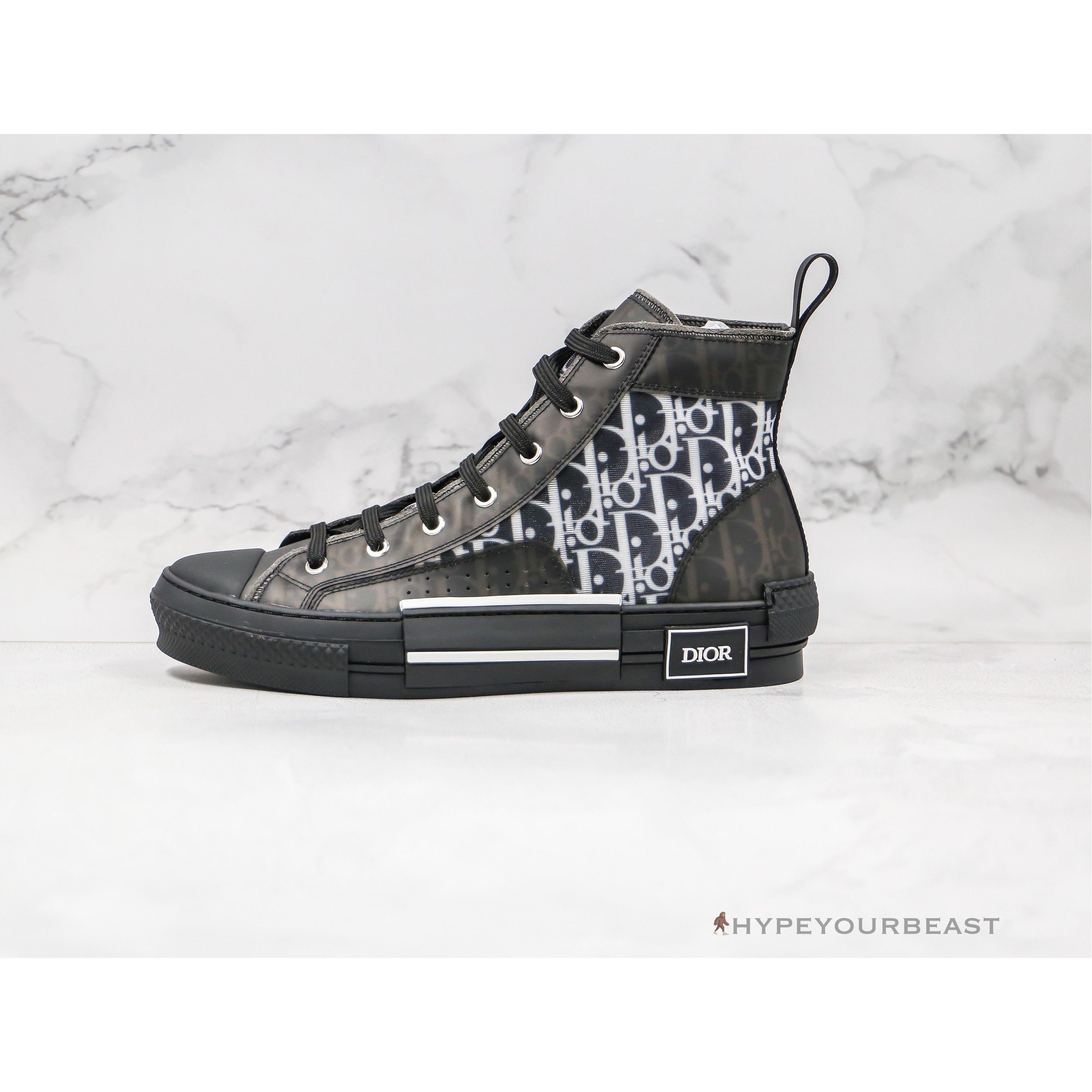 Dior B23 High Top Canvas Oblique Black