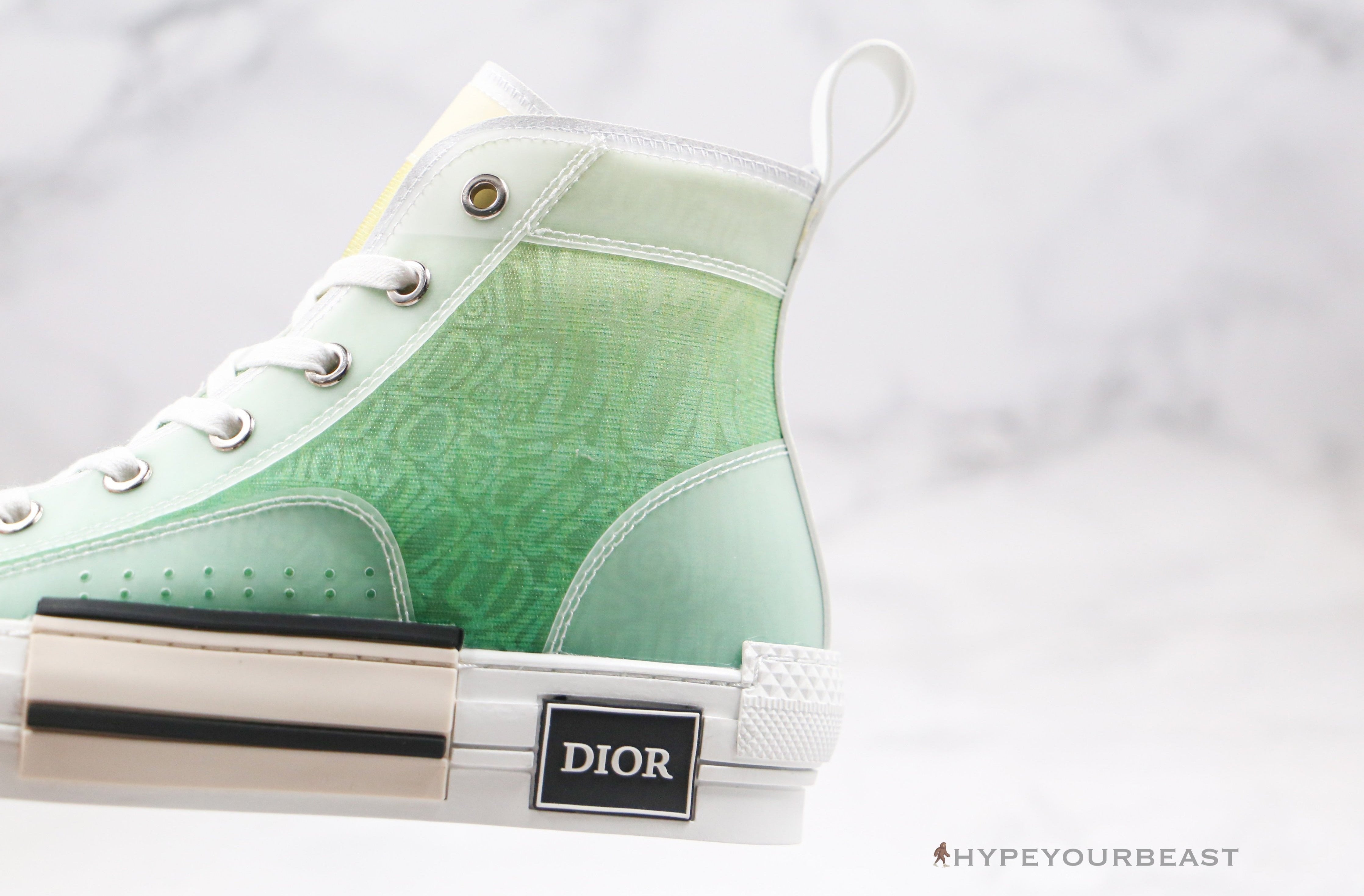 Dior B23 High Top Yellow Green