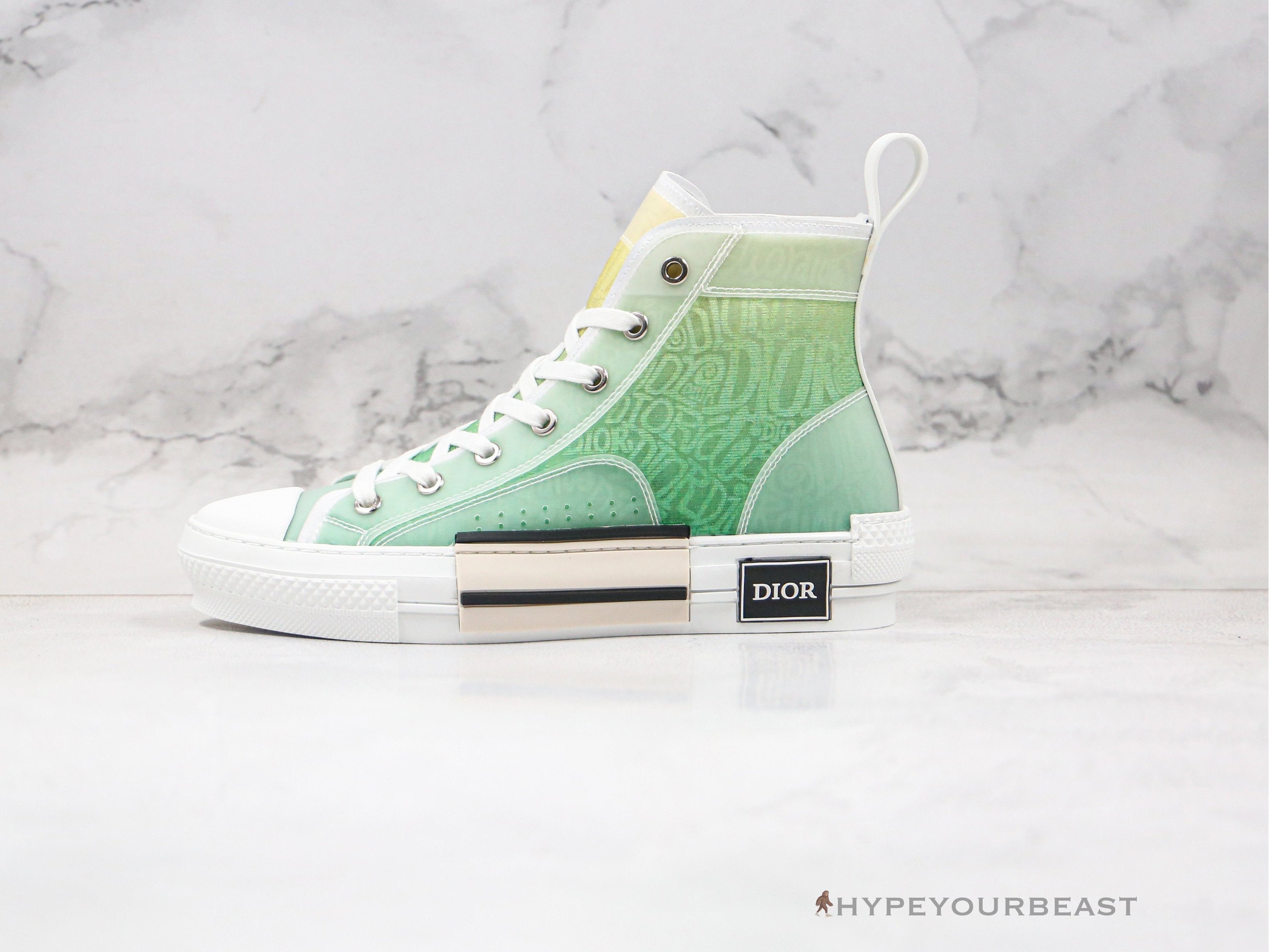 Dior B23 High Top Yellow Green