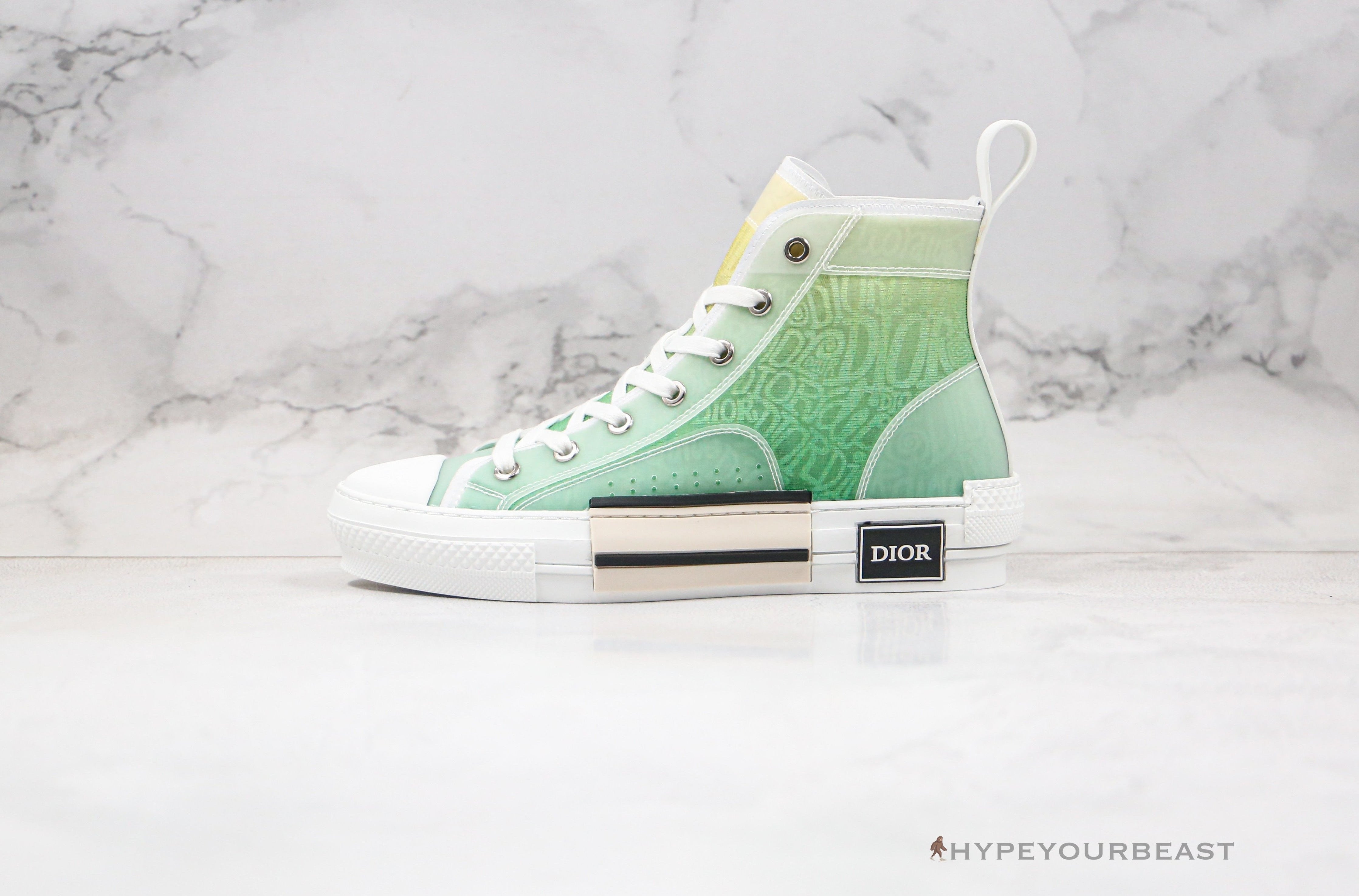 Dior B23 High Top Yellow Green